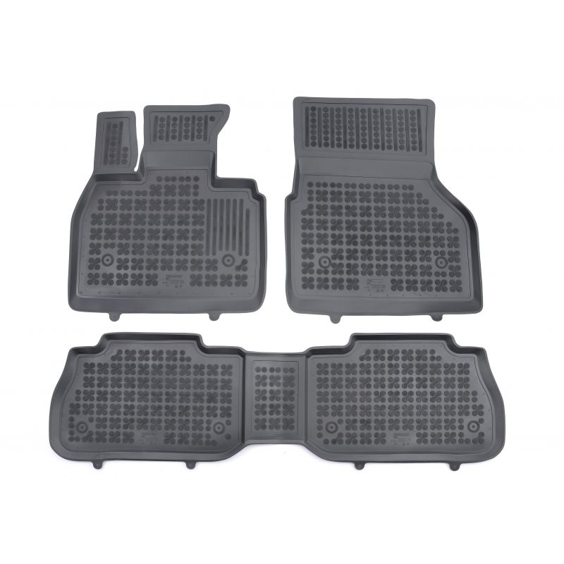 Rezaw-Plast gummimatter til BMW iX (I20) 2021– med 30 mm høykant – svart sett med 3 matter