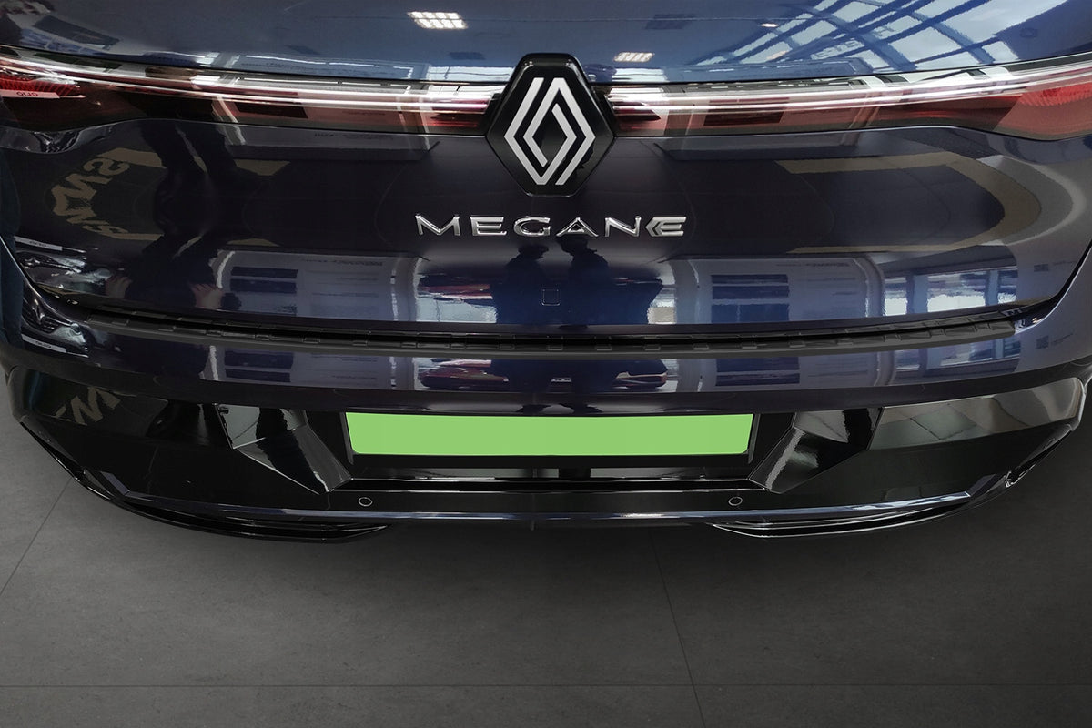 Bakfangerbeskytter Renault Mégane E-Tech Electric / Glossy Black (2022-) – Rustfritt stål - detaljer