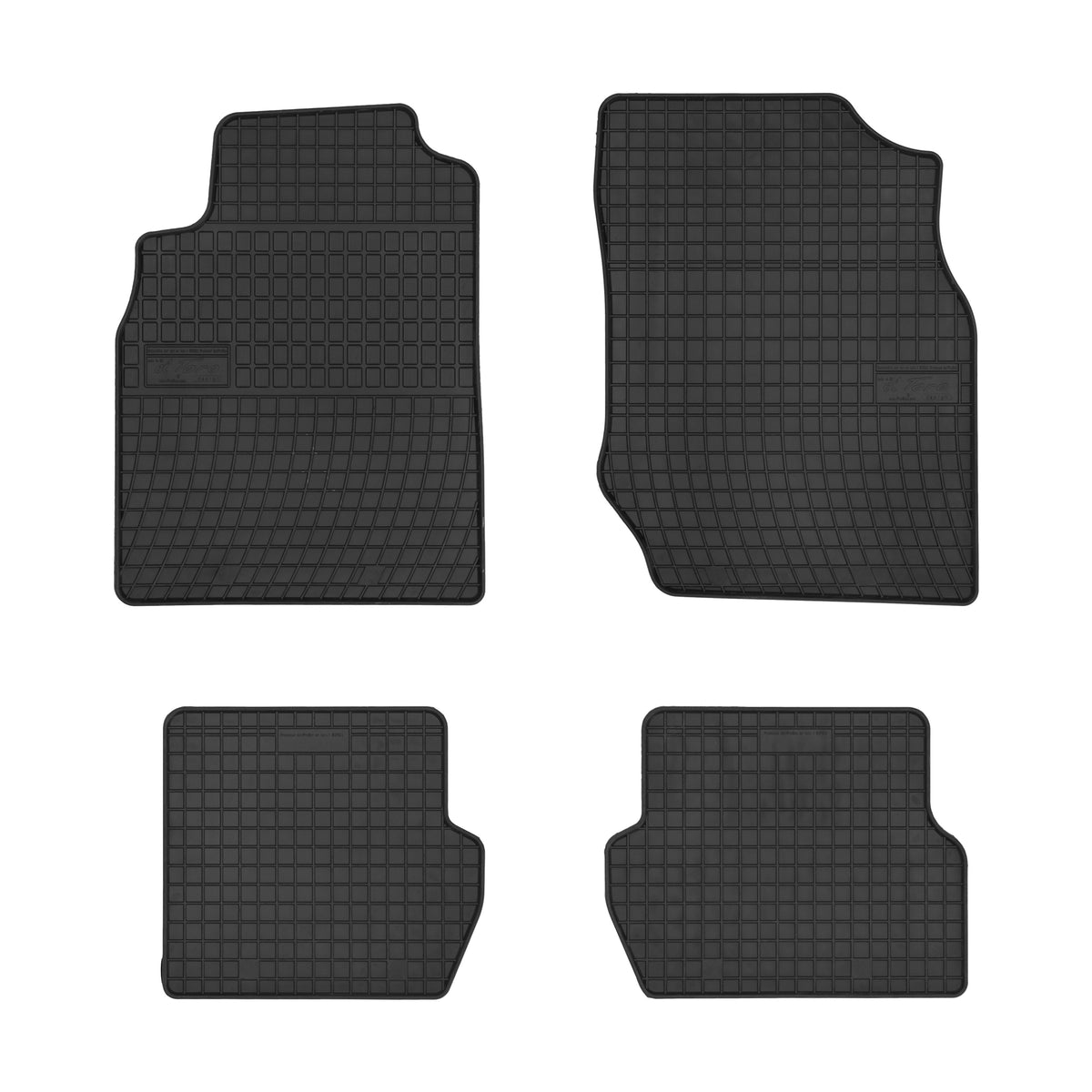 Frogum gummimatter til Kia Stinger (2016–) – svart/anthracite, 1 cm sidekant, sett med 4 stk