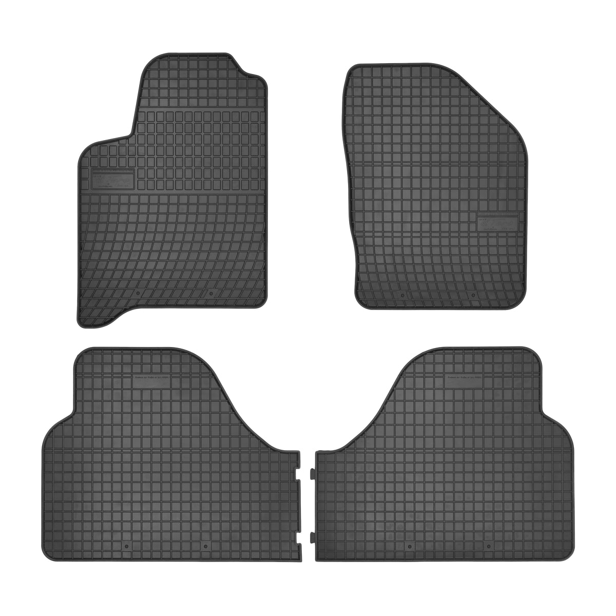 Frogum gummimatter til Renault Scenic I (1996-2003) – svart-anthracite, sett med 4 stk, sidekant 1 cm