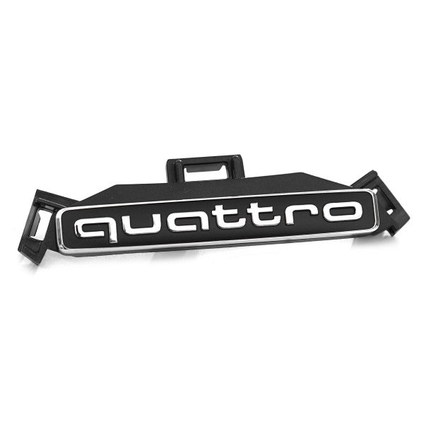 Emblem/logo til Audi Q3 (F3) Sportback > / Chrome i Satin Black, perfekt passform for front grill