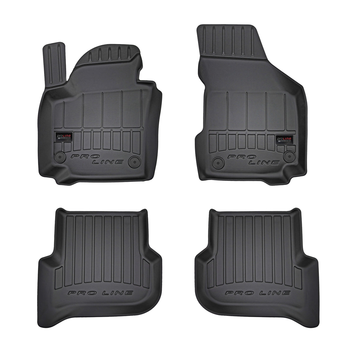 Frogum 3D Premium gulvmatter til Seat Altea 2004-2015 – svart TPE med høy sidekant, sett med 4 stk.