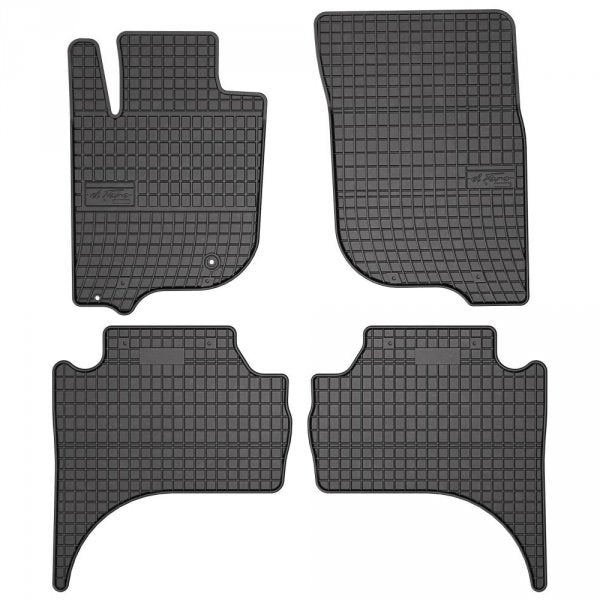 Frogum gummimatter til Mitsubishi L200 (2019-) – svart/anthracite, 4 stk., TÜV-godkjent, 1 cm sidekant