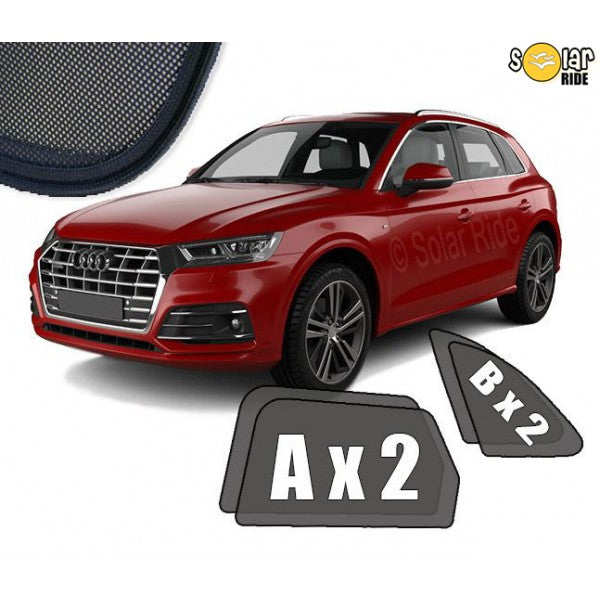 Sr solskjerm i akryl til Audi Q5 FY for bedre ventilasjon og regnbeskyttelse