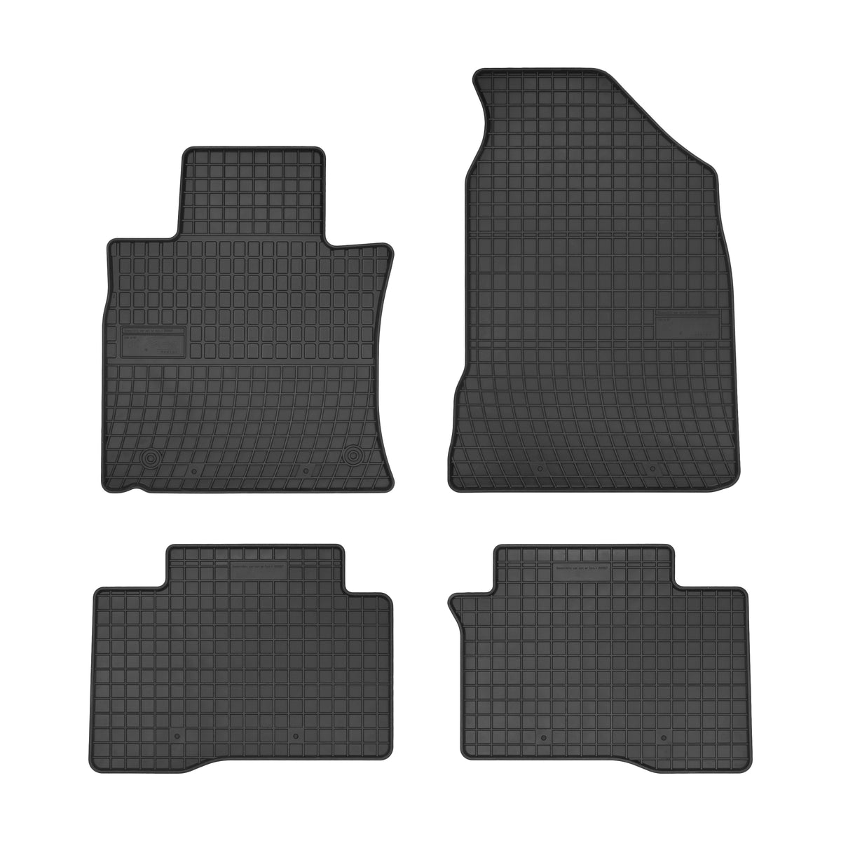 Frogum gummimatter til Ssangyong Tivoli (2015–) – svart, vanntett, sett med 4 stk, 1 cm sidekant