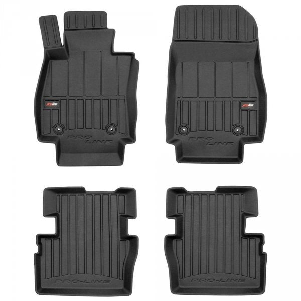 Frogum 3D Premium gulvmatter i TPE til Mazda 2 (2014-2023) – vanntett med 60 mm oppkant, sett med 4 matter