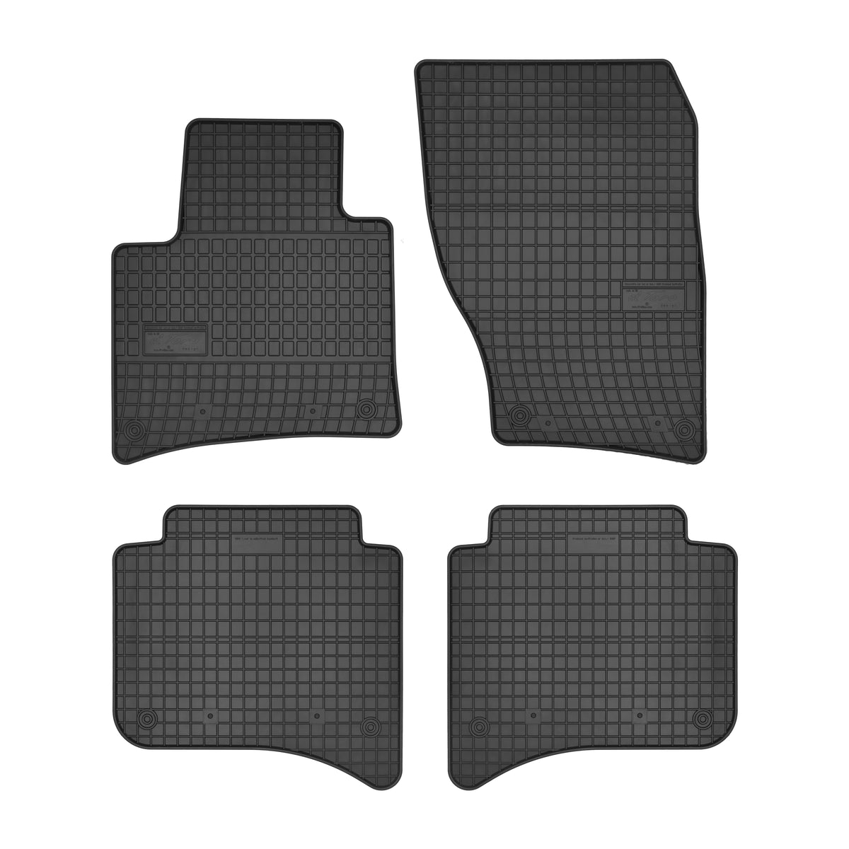 Frogum gummimatter til Porsche Cayenne II (92A) 2010–2017 – svart sett med 4 matter og 1 cm sidekant