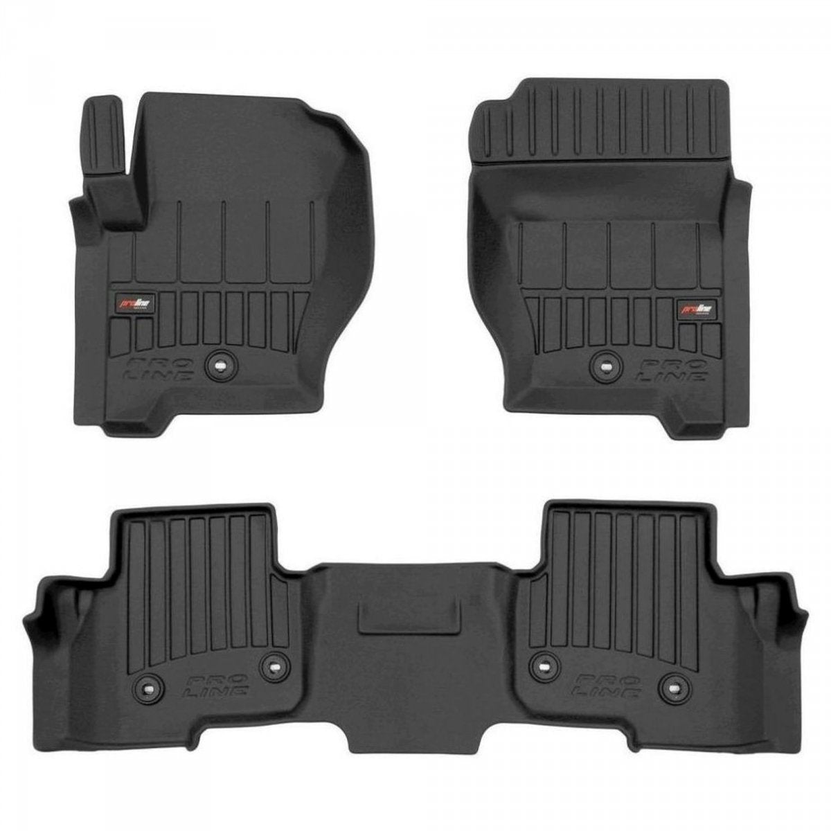Frogum 3D Premium gulvmatter i TPE til Land Rover Discovery 3 / 4 (L319) – svart, 60 mm kant