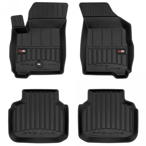 Frogum 3D Premium gulvmatter til Fiat Freemont 2011-2015 – svart TPE med 60 mm sidekant, sett med 4 stk.