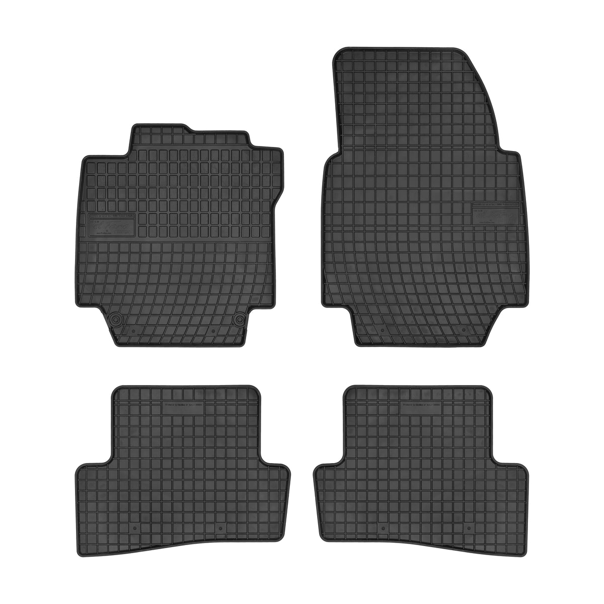 Frogum gummimatter til Renault Captur (2013-) – svart med 1 cm sidekant, sett med 4 matter