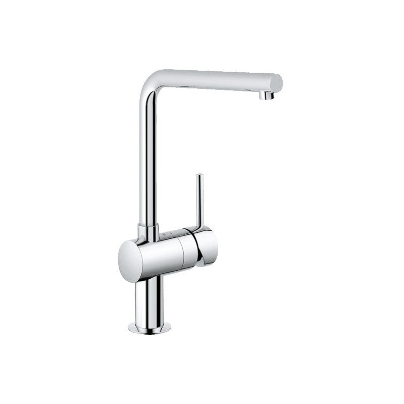 Grohe Minta 31375000 kjøkkenbatteri i krom med høy svingbar tut sett forfra