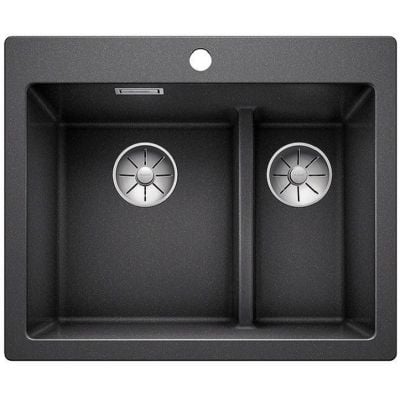Blanco Pleon 6 Split kjøkkenvask i granittkompositt med antrasitt farge, 1 1/2 kum, 615x510 mm