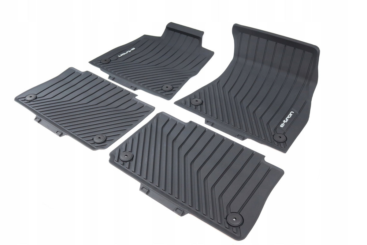VAG OEM gulvmatter til Audi e-tron / Q8 e-tron – titanium grey med E-tron logo