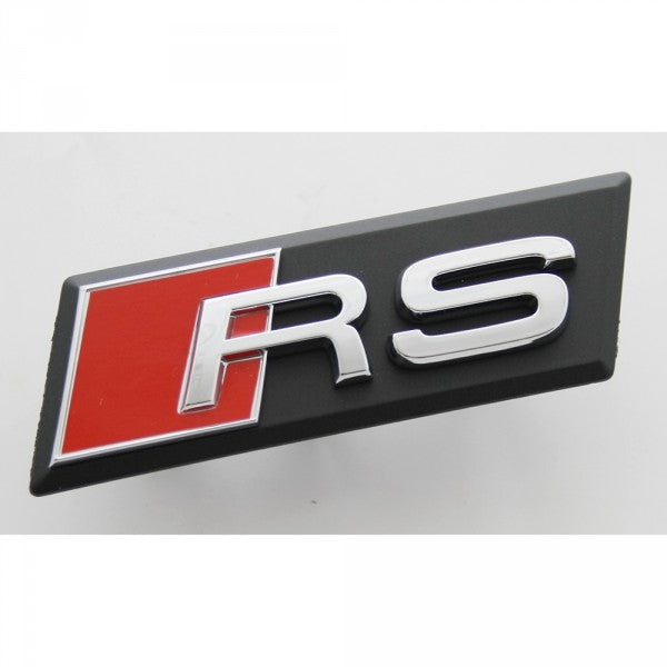 Emblem/logo til Audi Chrome RS i krom med perfekt passform for front grill