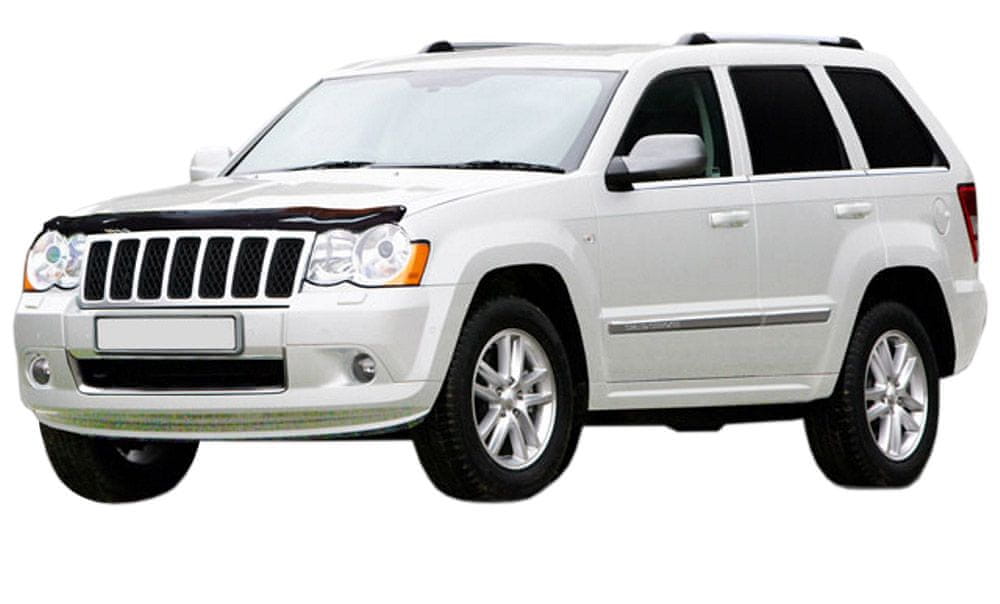 Scoutt panserbeskytter i akryl for Jeep Grand Cherokee (WK) III, svart blank med enkel montering og god steinsprutbeskyttelse