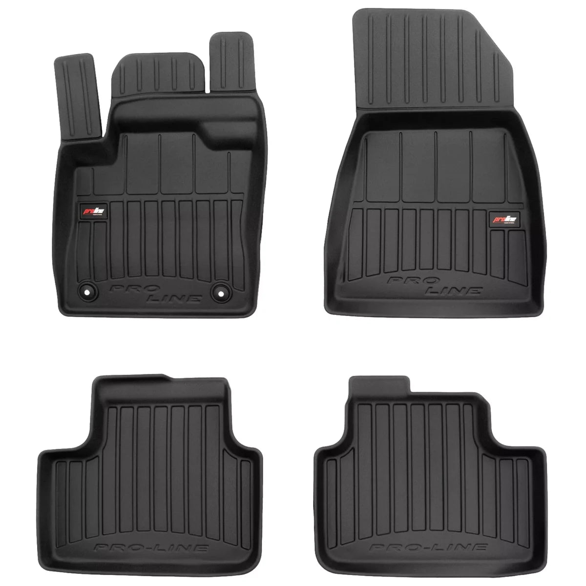 Frogum 3D Premium gulvmatter til Volvo EX40/XC40 Recharge og EC40/C40 Recharge (2020–) – svart TPE med 60 mm sidekant