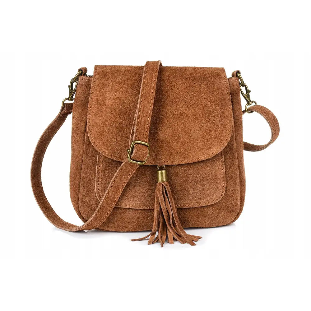 Dame Skinnveske Suede Messenger Bag Retro