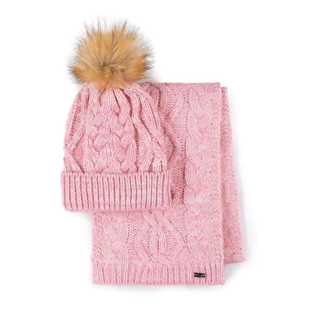 Dame Vinter Sett Lue + Skjerf Wittchen 97sf001p Rosa Og Hvit - 1