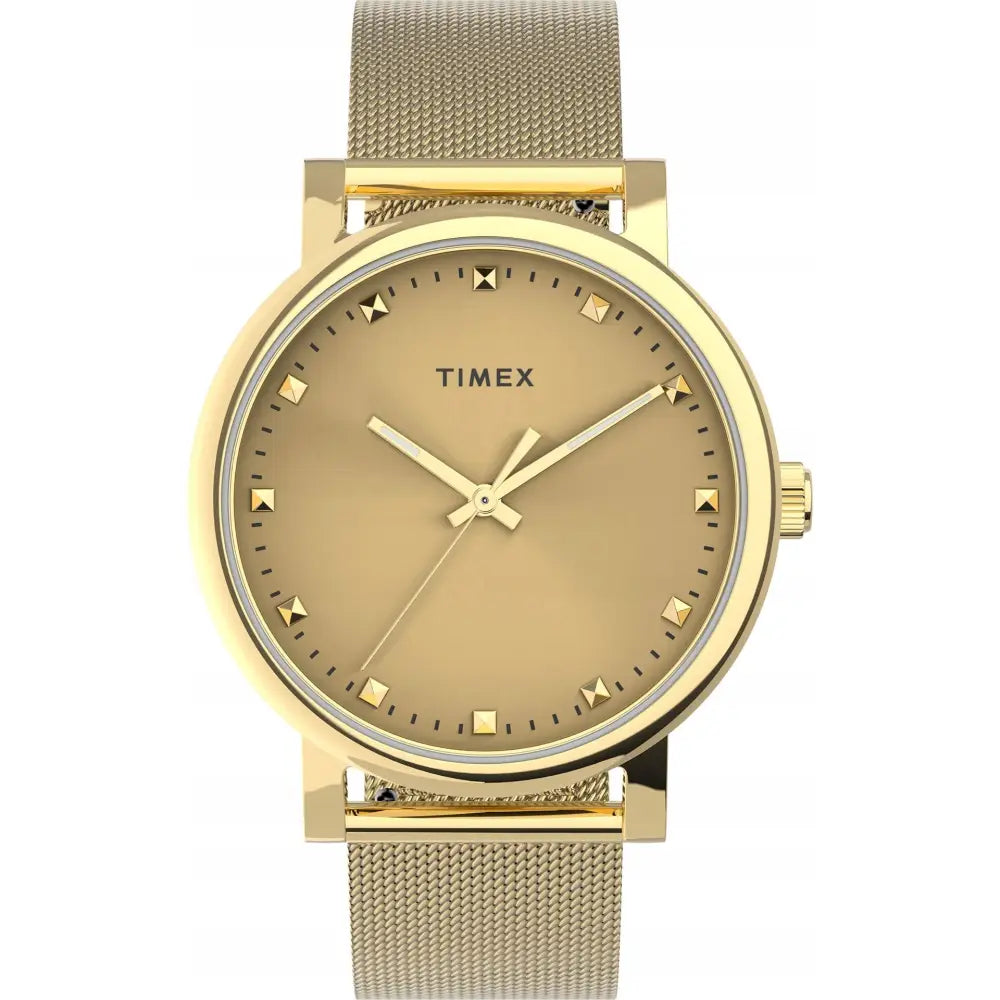 Dameklokke Gull Armbånd Timex Tw2u - 1