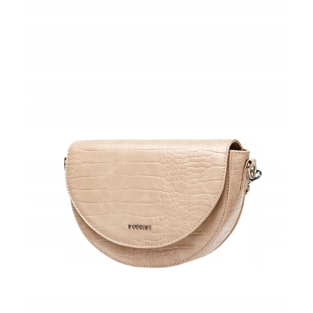 Dameveske Puccini Halvmåne Liten Beige Skulderveske - 1