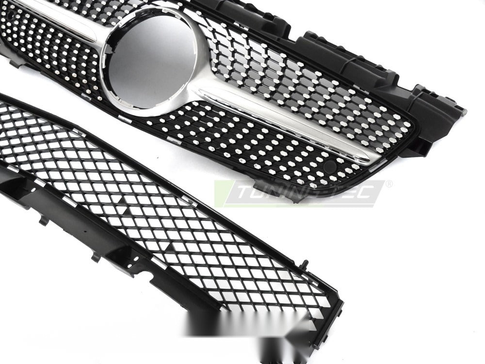 Grill Mercedes SLK R172 11-15 sett fra siden, struktur synlig.