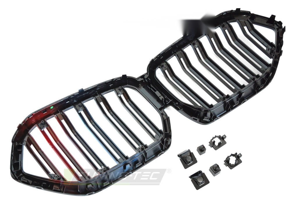 Grill X6 G06 19-23 blank sort/trefarget med festedetaljer.