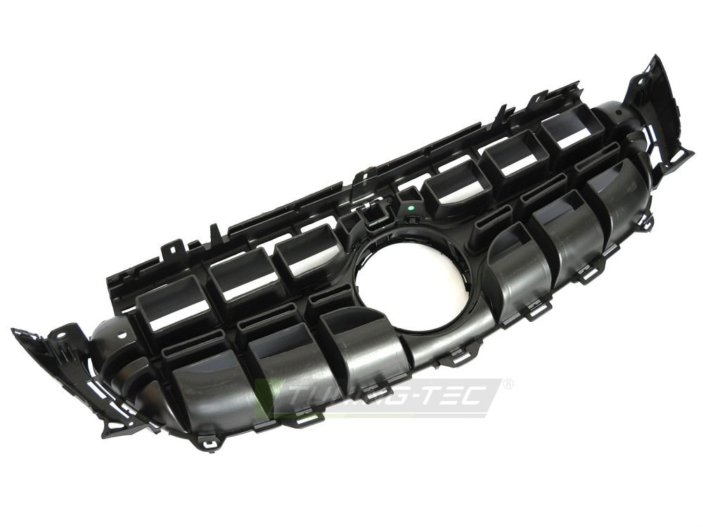 Grill Mercedes E-Klasse W213 16-19 sort med festedetaljer.