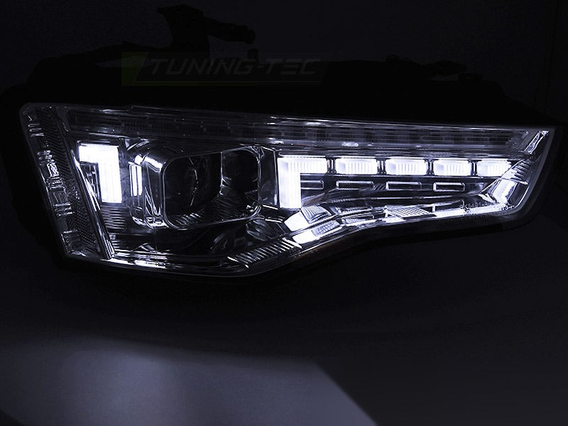 Frontlykter Audi A5 11-16 Halogen med festedetaljer.