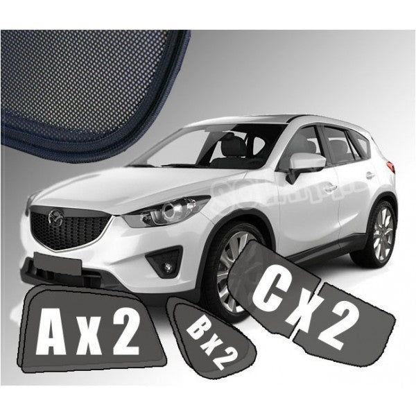 Sr solskjerm i akryl til Mazda CX-5 I (2012-2017) med enkel montering og vindavviserfunksjon