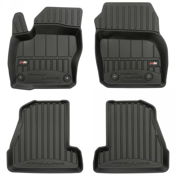 Frogum 3D Premium gulvmatter til Ford Focus III (2010-2019) – TPE, svart, 4 stk med 60 mm sidekant
