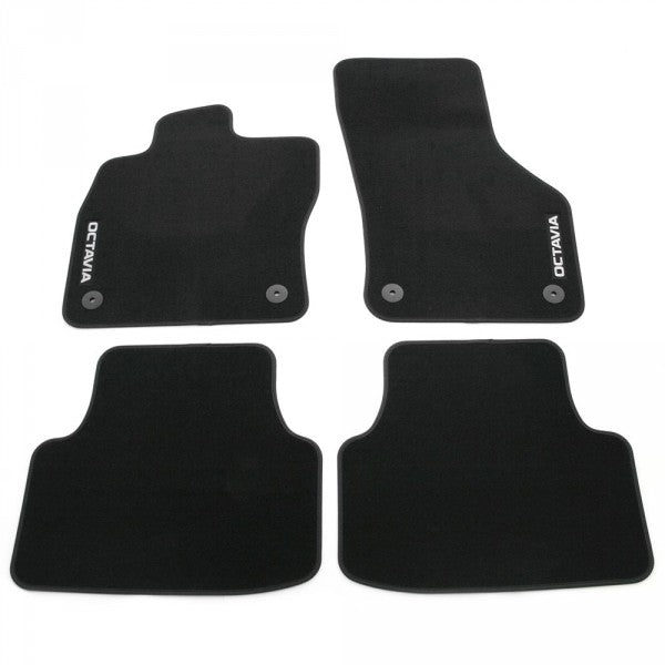 VAG OEM stoffmatter til Skoda Octavia III – stoffmateriale svart