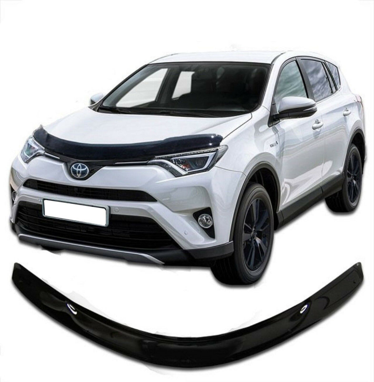 HD panserbeskytter i akryl til Toyota RAV4 IV facelift 2015-2019 med enkel montering og steinsprutbeskyttelse