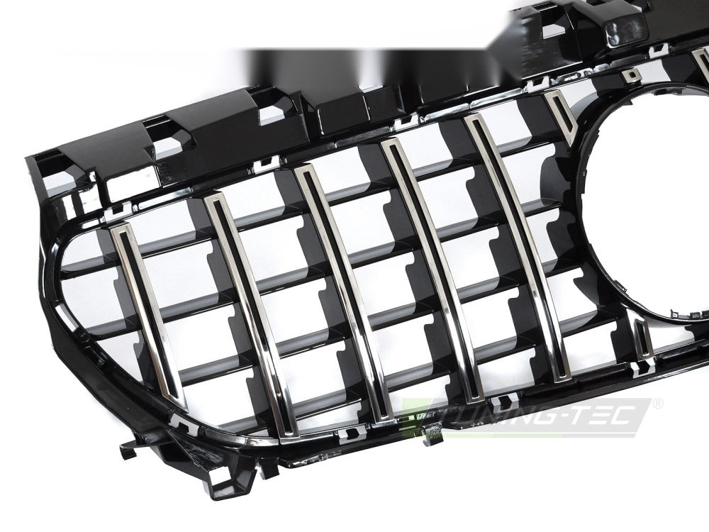 Grill Mercedes CLA W117 13-19 sett fra siden, struktur synlig.