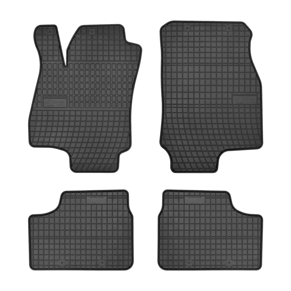 Frogum gummimatter til Opel Astra G (1998-2009) – svart-anthracite, sett med 4, vanntett med 1 cm sidekant