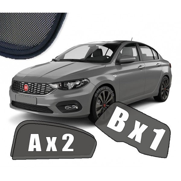 Sr solskjerm i akryl til Fiat Tipo Sedan - vindavviser og regnbeskyttelse med enkel montering