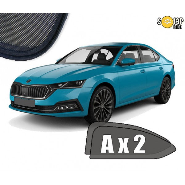 Solskjerm Skoda Octavia Liftback IV (2019-) (2 stk) - sett forfra