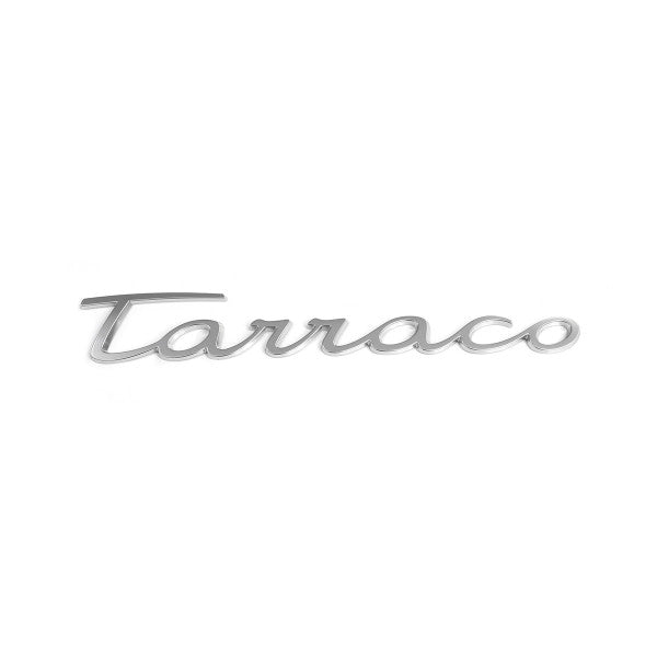 Emblem/logo til Seat Tarraco Aluminum standard montert på bakluke i aluminium standard utførelse
