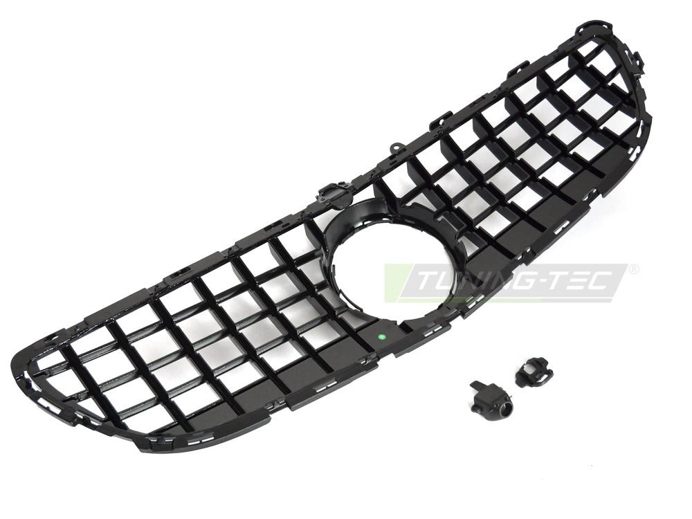 Grill Mercedes CLS C218 14-18 blank sort med festedetaljer.