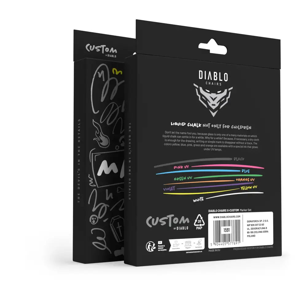 Diablo X-custom Stol Krittmarkører 8 Farger - 4
