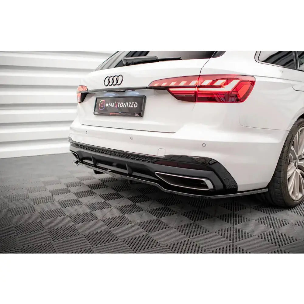 Diffuser Audi A4 B9 19- S-line Facelift - Central Rear Splitter - 4