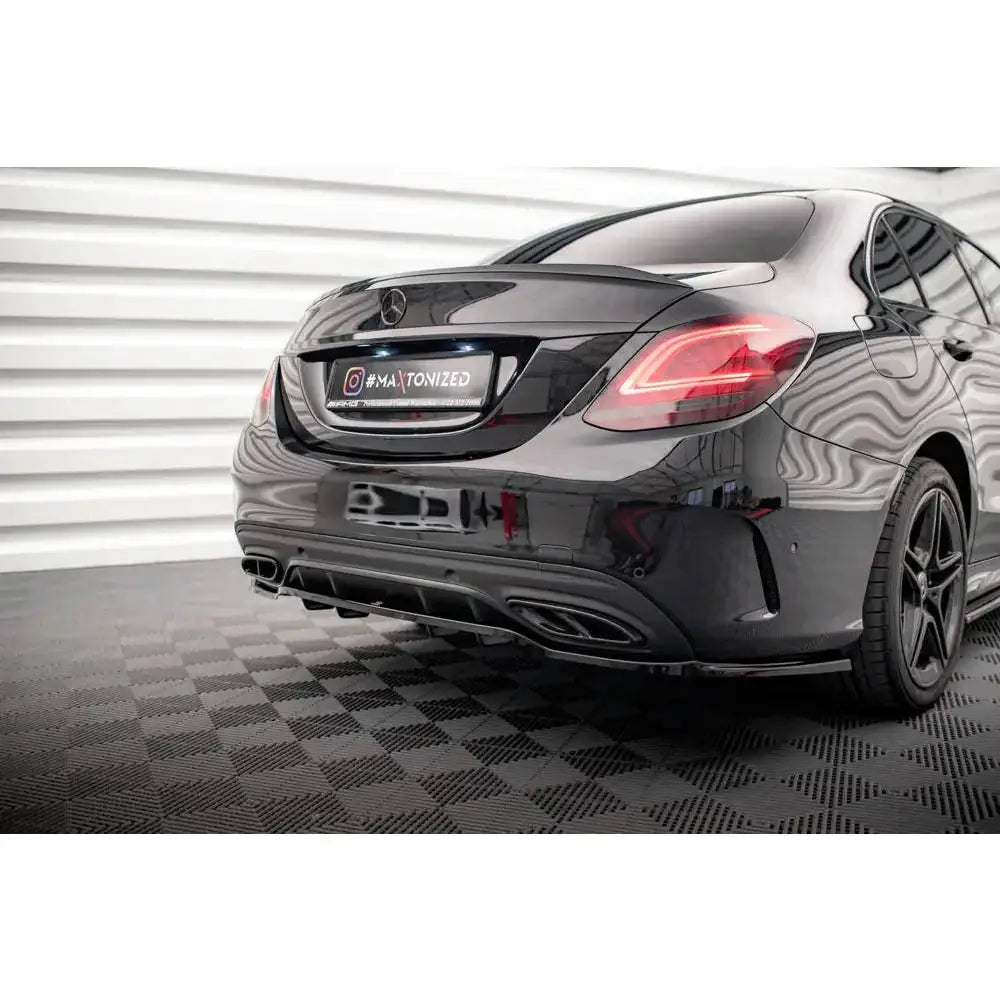 Diffuser Mercedes C-klasse W205 18-21 Amg-line 43 Facelift - Central Rear Splitter - 3