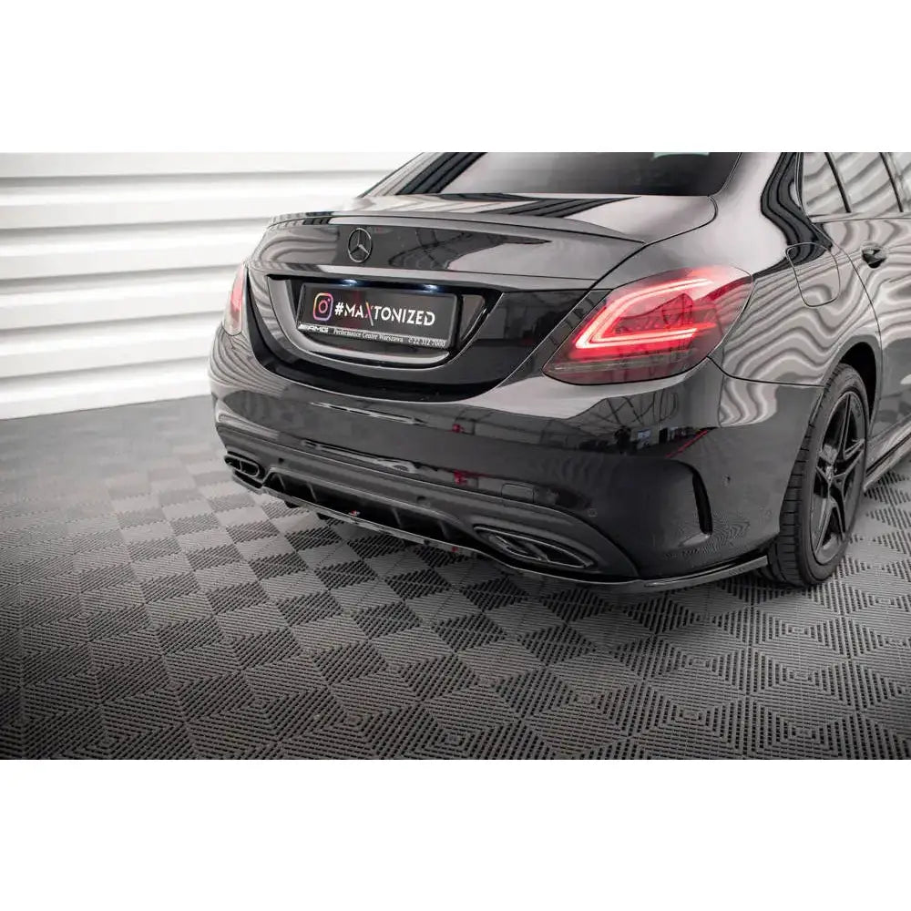 Diffuser Mercedes C-klasse W205 18-21 Amg-line 43 Facelift - Central Rear Splitter - 2