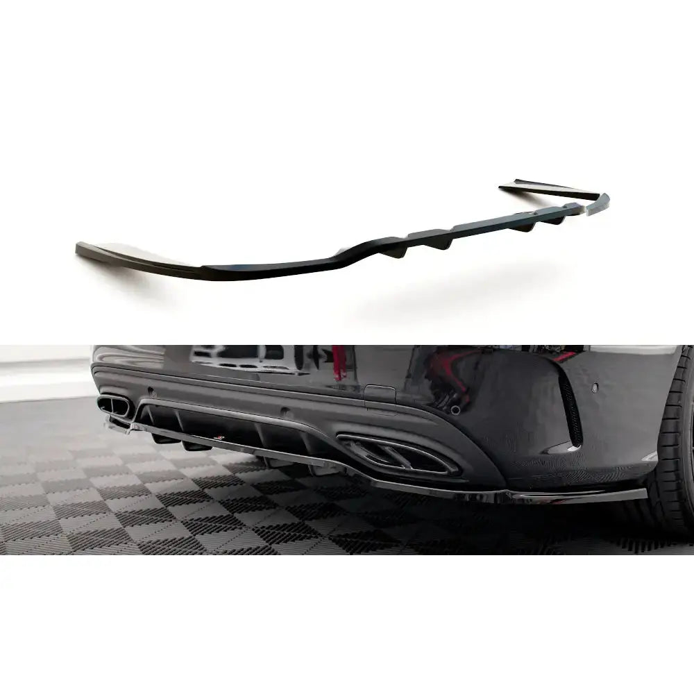 Diffuser Mercedes C-klasse W205 18-21 Amg-line 43 Facelift - Central Rear Splitter - 1