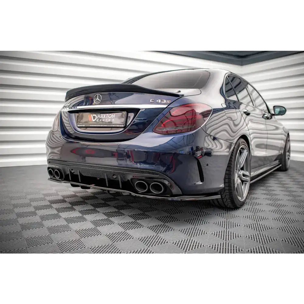 Diffuser Mercedes C-klasse W205 18-21 Sedan Amg 43 Facelift - Central Rear Splitter - 3