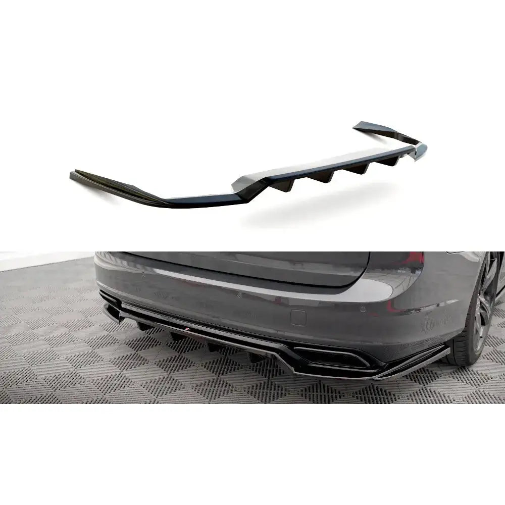 Diffuser Volvo V90 16-20 R-design Mk2 - Central Rear Splitter - 1