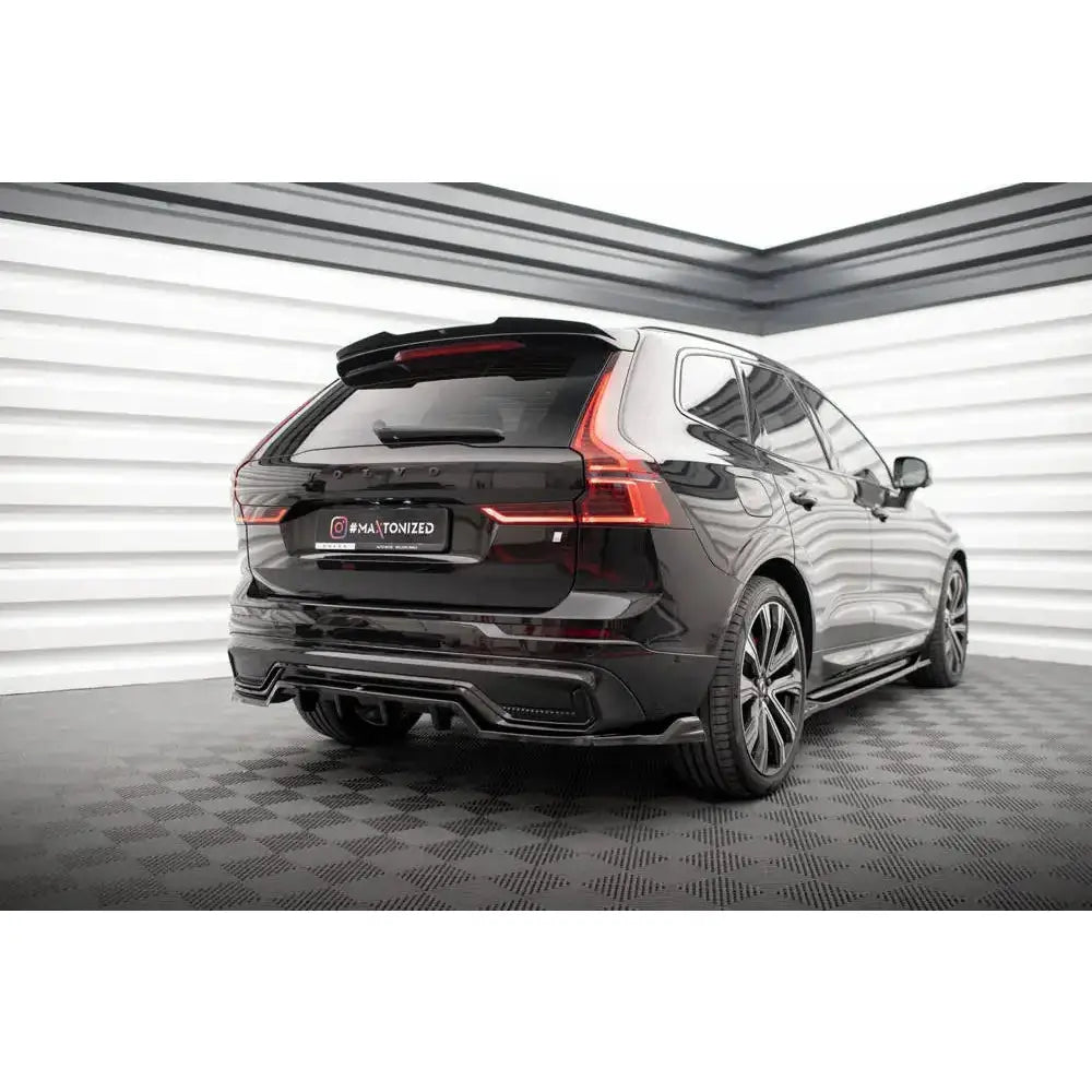 Diffuser Volvo Xc60 21- R-design Mk2 Facelift - Central Rear Splitter - 2