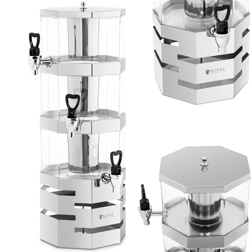 Dispenser Kjøler Buffet Dosør For Juice Drikkevare Tre-nivå 3 x 3.5 l - 1