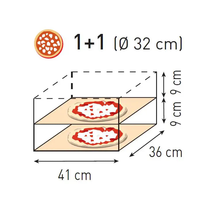 Dobbel Pizzaovn 2/40 Vetro 2 Pizzaer 2400w - Hendi - 2