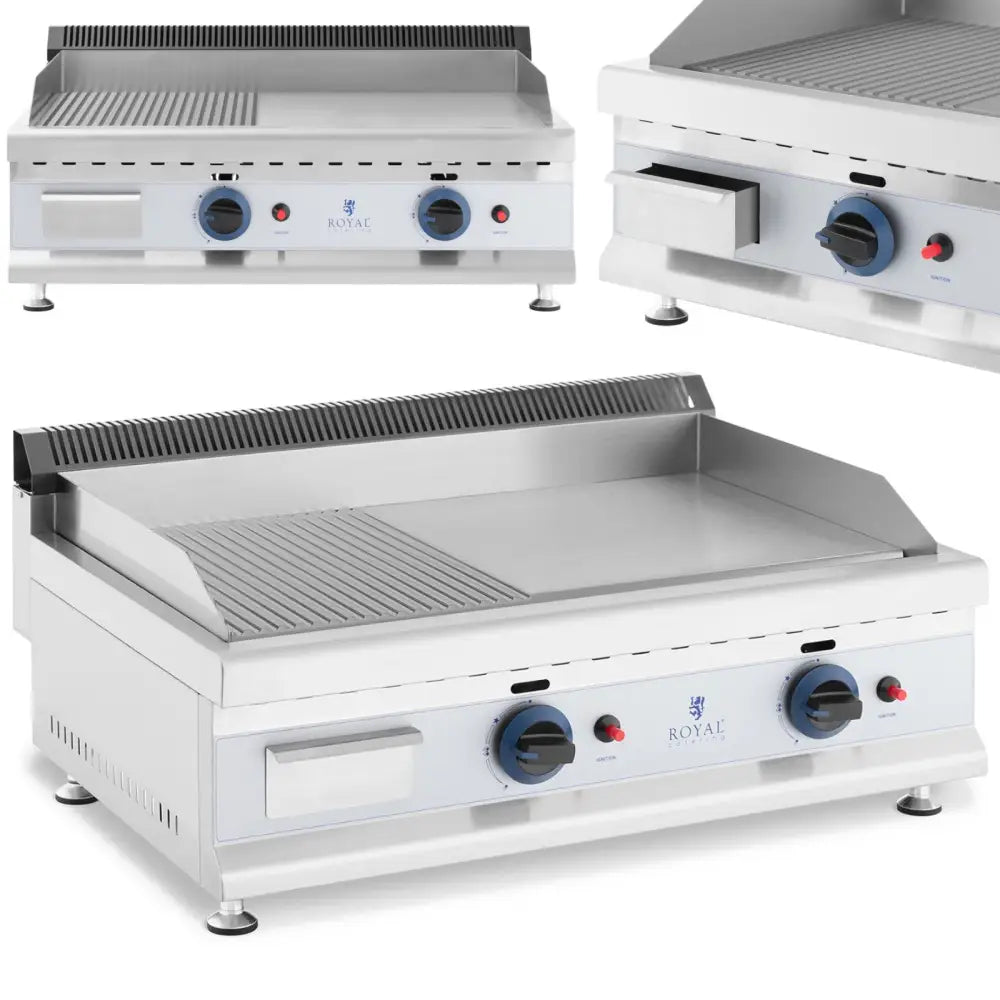 Dobbelt Glatt Og Riflet Gassgrill For Naturgass - 1