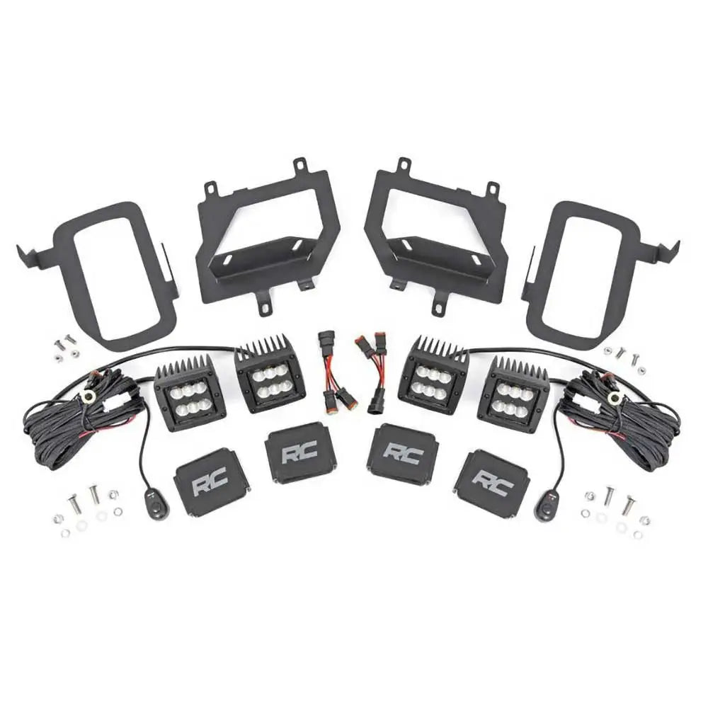 Dobbelt Led-tåkelykter Flombalken Rough Country Black Series - Ford F150 15-17
